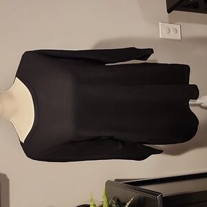 Chico's 3/4 sleeve thin sweater PTP 23 1/2 in sleeve length 20 in. Size 12 black